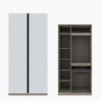 Koncept Furniture ตู้เสื้อผ้าบานเปิด 100 ซม. สีเทาอ่อน รุ่น BLOX 19216671