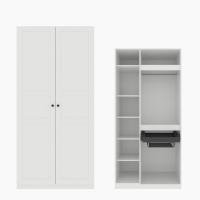 Koncept Furniture ตู้เสื้อผ้าบานเปิด 100 ซม. สีขาว รุ่น BLOX 19216673