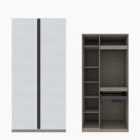 Koncept Furniture ตู้เสื้อผ้าบานเปิด 100 ซม. สีเทาอ่อน รุ่น BLOX 19216691