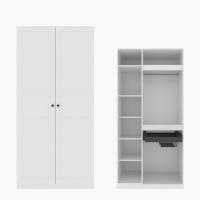 Koncept Furniture ตู้เสื้อผ้าบานเปิด 100 ซม. สีขาว รุ่น BLOX 19216693