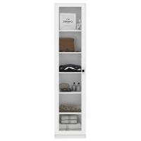 Koncept Furniture ตู้เสื้อผ้าชั้นเก็บของ (หน้าบานเปิดซ้าย) ขนาด 50 ซม. สีขาว&กระจกใส รุ่น BLOX 19209517