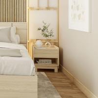 ราคา Koncept Furniture ตู้ข้างเตียง รุ่น Hakone สีไม้อ่อน (19214670)