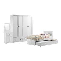 ราคา Koncept Furniture ชุดห้องนอน ขนาด 3.5 ฟุต รุ่น Melona สีขาว (59019776)