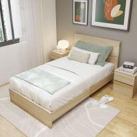 ราคา Koncept Furniture เตียง 3.5 ฟุต สีลินด์เบิร์กโอ๊ค รุ่น TIMBUR 19215547