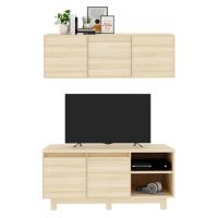 ราคา Koncept Furniture ชุดวางทีวี ขนาด 120 ซม. รุ่น Hakone พร้อมกล่องแขวน สีโอ๊คอ่อน (59058118)