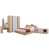 ราคา Koncept Furniture ชุดห้องนอน ขนาด 6 ฟุต ตู้ 160 ชั้นวางทีวี สีไม้อ่อน พร้อมที่นอน รุ่น MAVIS 59058614