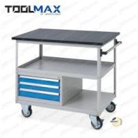 ราคา TOOLMAX จำหน่าย รถเข็นงานช่าง พร้อมหน้าโต๊ะ SC-1050D ล้อยางขนาด 5 นิ้ว ติดเบรก 2 ล้อ - เจนสโตร์