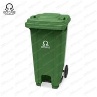 ราคา OCTOPUS จำหน่าย ถังขยะ ถังขยะพลาสติก ถังขยะ 120 ลิตร ถังขยะติดล้อ ฝาเรียบพร้อมเท้าเหยียบ 120 ลิตร สีเขียว RB-12MF - เจนสโตร์