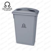 ราคา OCTOPUS จำหน่าย ถังขยะ ถังขยะพลาสติก ถังขยะรีไซเคิล PP ฝาเรียบ 90 ลิตร สีเทา PB-90H - เจนสโตร์ (H050200073)