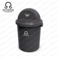 ราคา OCTOPUS จำหน่าย ถังขยะ ถังขยะพลาสติก ถังขยะพลาสติก PE ฝาผลัก 80 ลิตร สีเทา PF-80 - เจนสโตร์ (H050300053)