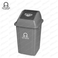 ราคา OCTOPUS จำหน่าย ถังขยะ ถังขยะพลาสติก ถังขยะฝาเปิดปิด ทรงเหลี่ยม 40 ลิตร สีเทา PF-40S - เจนสโตร์ (H050200089)
