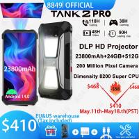 ราคา 8849 ถัง 2 PROโปรเจคเตอร์สมาร์ทโฟนที่ทนทานAndroid 2.4K 24GB 512GB 100MPกล้อง 23800MAh 120W Dual Simโทรศัพท์OTG (1005007828095189)