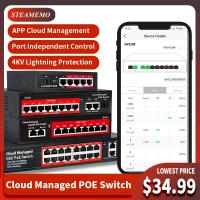 ราคา Steamemo สวิตช์ POE 4/พอร์ต8/16 48V Active POE 100/1000Mbps SFP สวิตช์ pulg and Play IP (1005007587397874)