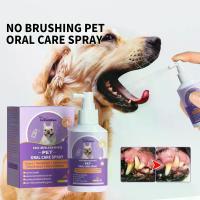 ราคา 50mlPet สเปรย์ทําความสะอาดช่องปากสุนัขแมวฟันทําความสะอาดระงับกลิ่นกายป้องกันแคลคูลัสลบลูกแมว Bad Breath PET Supplies Freshen Breath (1005006943843461)
