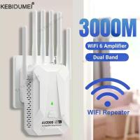 ราคา WiFi6 3000Mbps Wireless Repeater Dual Band 2.4Ghz 5GHz WiFi Extender Wi-Fi 6 เครื่องขยายเสียงระยะไกลสัญญาณขยาย booster (1005008964371036)