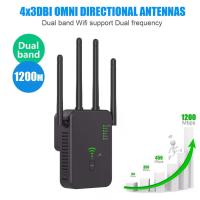 ราคา เครื่องทวนสัญญาณ WiFi แบบ Dual-Band - 1200Mbps เพิ่มสัญญาณ WiFi 2.4G และ 5G, แอมพลิฟายเออร์ Gigabit 802.11ac พร้อม WPS (1005008793269843)