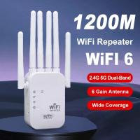 ราคา 1200Mbps Wireless WiFi Repeater WIFI Range Extender สัญญาณ WiFi Booster 2.4G 5G เครือข่าย Dual-band 802.11ac WiFi Amplifier Router (1005007301282514)