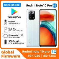 ราคา Redmi note 10 pro Android 5G ปลดล็อค 6.6 นิ้ว 8GB RAM 128GB ROM ทุกสีสภาพดีโทรศัพท์มือสองเดิม (1005007128102105)