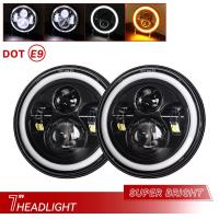 ราคา สําหรับ Nissan Patrol Y60 Hummer H1 & H2 Lada 4X4 7 นิ้ว LED ไฟหน้า DRL สําหรับ Wrangler TJ JK LJ CJ 7 นิ้วสําหรับ Land Rover Defender (1005005707932172)