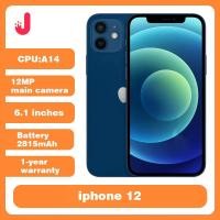 ราคา สมาร์ทโฟนปลดล็อค iPhone 12 5G LTE 6.1 ''4GB และ 64/128GB IOS A14 Bionic Face ID โทรศัพท์มือถือใช้ iPhone12 (1005008698017561)