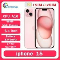 ราคา iPhone 15 ของแท้จาก Apple แรม 6GB ความจุ 128GB/256GB รองรับ 1 ซิมธรรมดา + 1 ซิมอิเล็กทรอนิกส์ หน้าจอ OLED แท้ ขนาด 6.1 นิ้ว พร้อม Face ID NFC ชิปเซ็ต A16 รองรับ 5G โทรศัพท์มือถือ iPhone15 (10050101808