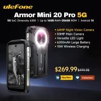 ราคา Ulefone Armor Mini 20 Pro 4.7 "โทรศัพท์ที่ทนทานสมาร์ทโฟน 5G Android 14 6200MAh 16GB(8 + 8) 256GB 64MP Night Vision 33W Fast Charge (1005009193224834)