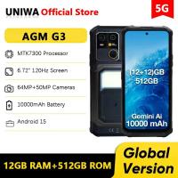 ราคา โทรศัพท์มือถือ AGM G3 5G รุ่นทนทาน ความจุ 24GB+512GB แบตเตอรี่ 10000mAh หน้าจอ 6.72 นิ้ว 120Hz ชิปเซ็ต Dimensity 7300 ระบบปฏิบัติการ Android 15 พร้อมไฟสำหรับตั้งแคมป์ (1005010552112769)