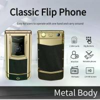 ราคา หรูหราโลหะพลิกโทรศัพท์สําหรับชาย Dual SIM โทรศัพท์ธุรกิจปุ่มขนาดใหญ่ Dual Screen Magic Voice Blacklist อาวุโสคลาสสิกมือถือ (1005009345940799)