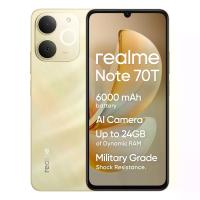ราคา สมาร์ทโฟน realme Note 70T รุ่น 4GB+128GB, หน้าจอ 6.74 นิ้ว 90Hz, กล้องหลัง 13MP, ตัวเครื่องบางเฉียบ 7.94 มม., แบตเตอรี่ขนาดใหญ่ 6000mAh, ซีพียู 8-Core (1005010389423246)