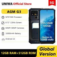 ราคา โทรศัพท์มือถือ AGM G3 5G รุ่นทนทาน ความจุ 24GB+512GB แบตเตอรี่ 10000mAh หน้าจอ 6.72 นิ้ว 120Hz ชิปเซ็ต Dimensity 7300 ระบบปฏิบัติการ Android 15 พร้อมไฟสำหรับตั้งแคมป์ (1005010552112769)