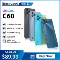 ราคา Blackview 2022สมาร์ทโฟน C60 oscal 6.528นิ้ว4GB + 32GB 13MP 4780mAh + กล้อง5MP โทรศัพท์มือถือแอนดรอยด์11พร้อมช่องเสียบการ์ด3ช่อง (1005003954652666)