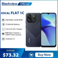 ราคา Blackview OSCAL FLAT 1Cโทรศัพท์มือถือAndroid 13, 2GB 32GBราคาถูกสมาร์ทโฟน6.65 '',แบตเตอรี่ 4700MAhโทรศัพท์มือถือFaceปลดล็อค,4G (1005009083371372)