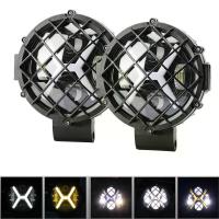 ราคา ไฟสปอร์ตไลท์ LED สำหรับขับขี่ รถออฟโรด 4x4 รถจี๊ป รถแทรกเตอร์ รถบรรทุก รถยนต์ ขนาด 7 นิ้ว ทรงกลม ไฟหน้าแบบ LED Angel Eye 12V 24V (1005007635589631)