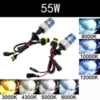 ราคา 2PCS 55W HID ซีนอนชุดหลอดไฟ H1 H4 H7 H11 9005 9006 3000K 4300K ​​6000K 8000K 12000K DC 12V ไฟหน้ารถไฟหน้าไฟตัดหมอก (1005005080070391)