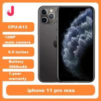 ราคา Original iPhone 11 pro Max 6.5 นิ้ว 64GB 256GB A13 Bionic โปรเซสเซอร์ IOS 4G LTE ใช้โทรศัพท์มือถือ Face ID APPLE สมาร์ทโฟน (1005009085404448)