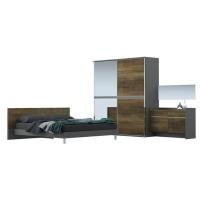 ราคา SB Furniture ชุดห้องนอน Onyx ขนาด 6 ฟุต สีเข้มลายไม้ธรรมชาติ (3172227842)