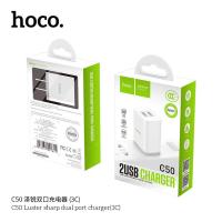 ราคา Hoco หัวชาร์จ ปลั๊กชาร์จ รุ่น C50 2USB ใช้ดี ทนทาน Luster Sharp Dual Port Charger (2689775550)