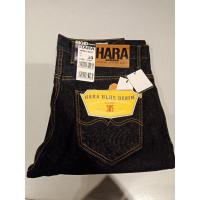 ราคา HARA กระบอกใหญ่ ปลายขา8.5 นิ้ว มิดไนท์ดำด้ายเทา มิดไนท์ดำด้ายทอง บลูยีนส์ด้ายทอง พร้อมส่ง (6270298493)