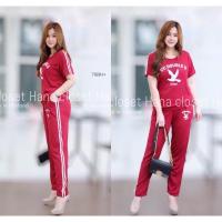 ราคา New❤️SD 7169 Set 2 ชิ้น #สาวอวบ เสื้อ+กางเกงขายาว (6878655531)