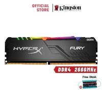 ราคา [แถมฟรีแมส x2] HyperX Fury RGB Ram Speed 2666MHz DDR4 CL15-16 (HX426C16FB3A) (4956219527)