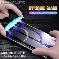 ราคา ฟิล์มกระจกนิรภัยกันรอยหน้าจอ 5D UV สําหรับ Samsung S8 S9 S10 Plus Note 8 9 10 (2679082858)