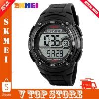 ราคา Skmei 1203 นาฬิกาข้อมือดิจิตอลสําหรับผู้ชายกันน้ําสีดําสีส้ม 50เมตร (4381133268)