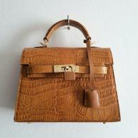 ราคา กระเป๋าหนังจระเข้แท้ทรงkl หนังจระเข้ kelly (5580736868)