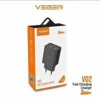 ราคา Veger V02 Head / Fast Charge 2.4a Usb 2 พอร์ตอะแดปเตอร์ - สีขาว (3007625550)