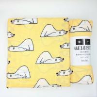 ราคา MARI マリ ผ้าห่อตัวมัสลินแบมบูลาย Cute Bear Bamboo70%Cotton30% size 120*120 cm. (1052063726)