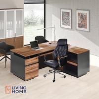 ราคา ส่งฟรี โต๊ะทำงานเข้ามุม โต๊ะทำงานผู้บริหาร 160 cm. (ROCCO) | Livinghome Office (1845439763)