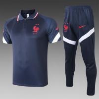 ราคา เสื้อโปโลเสื้อกีฬาฟุตบอลทีมฝรั่งเศสสีแดงและสีฟ้าแห้งเร็ว (3438099650)