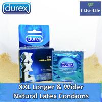 ราคา ดูเร็กซ์ ถุงยางอนามัย ขนาดใหญ่พิเศษ Durex® Condom XXL Longer & Wider Natural Latex Condoms 1, 3 or 5 Boxes คอนดอม (3606039626)