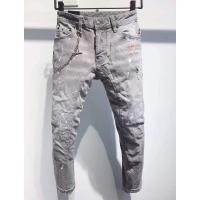ราคา Dsquared2 2021 D2 กางเกงยีนส์สเตอริโอพิมพ์ลายตัวอักษร 355 สีเทาอ่อน (3784658274)