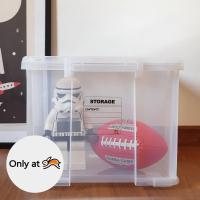 ราคา กล่องพลาสติกใสมีฝาปิดและหูล็อค CK-20 (มีล้อ)(ใส่ A4 ได้ 2 ตั้ง)(แถมฟรี Sticker ในซอง) (2348448799)